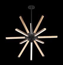Matteo Lighting C66813MBAG - Asterisk Matte Black +Aged Gold Brass Pendant