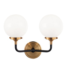 Matteo Lighting W58202AGOP - Particles Aged Gold Brass Wall Sconce