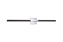Matteo Lighting W64736MBCH - Lineare Matte Black and Chrome Wall Sconce