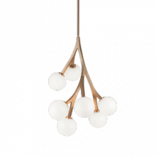 Matteo Lighting C81507AGOP - Rami Aged Gold Brass Chandelier