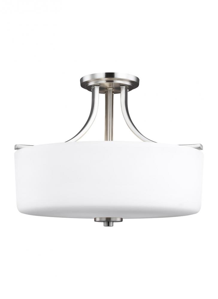 Canfield Three Light Semi-Flush Mount