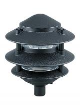 Generation Lighting 9226-12 - Landscape Lighting transitional 1-light outdoor exterior path in black finish with clear glass diffu