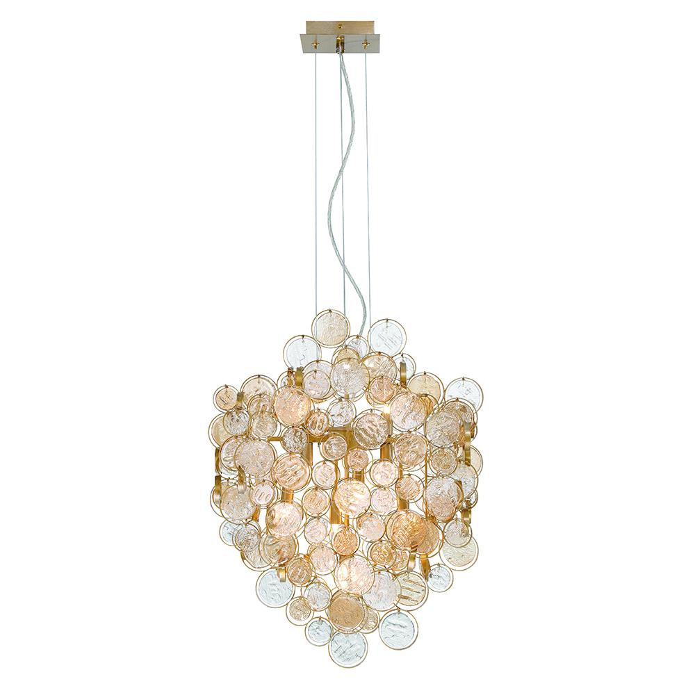 TRENTO,7LT CHANDELIER,GLD