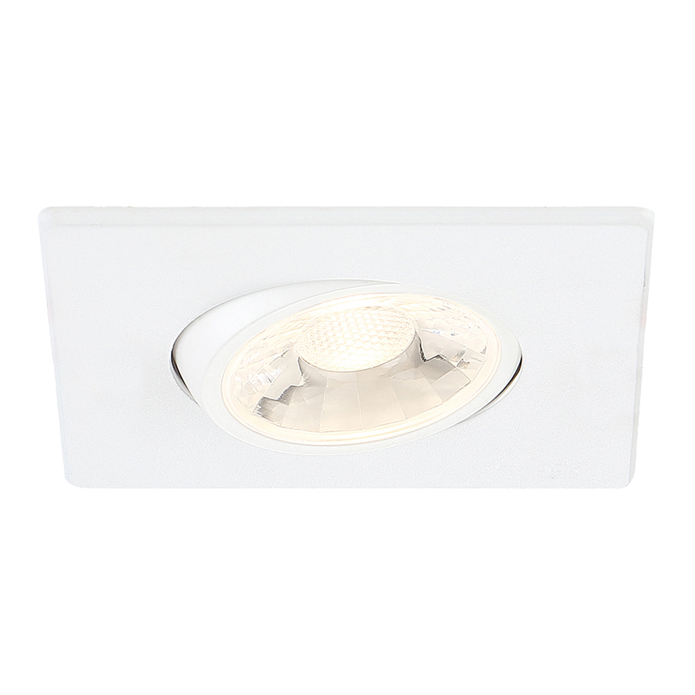 LED REC,3IN,SQ GMBL,8W,30K,WHT