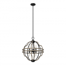 Hunter 19223 - Stone Creek 6 Light Pendant 19 inch