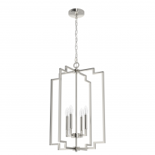 Hunter 19577 - Hunter Zoanne Brushed Nickel 4 Light Pendant Ceiling Light Fixture