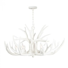 Regina Andrew 16-1064WT - Regina Andrew Antler Chandelier (White)