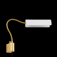 Mitzi by Hudson Valley Lighting HL842101-AGB/SWH - CASSANDRA Plug-in Sconce