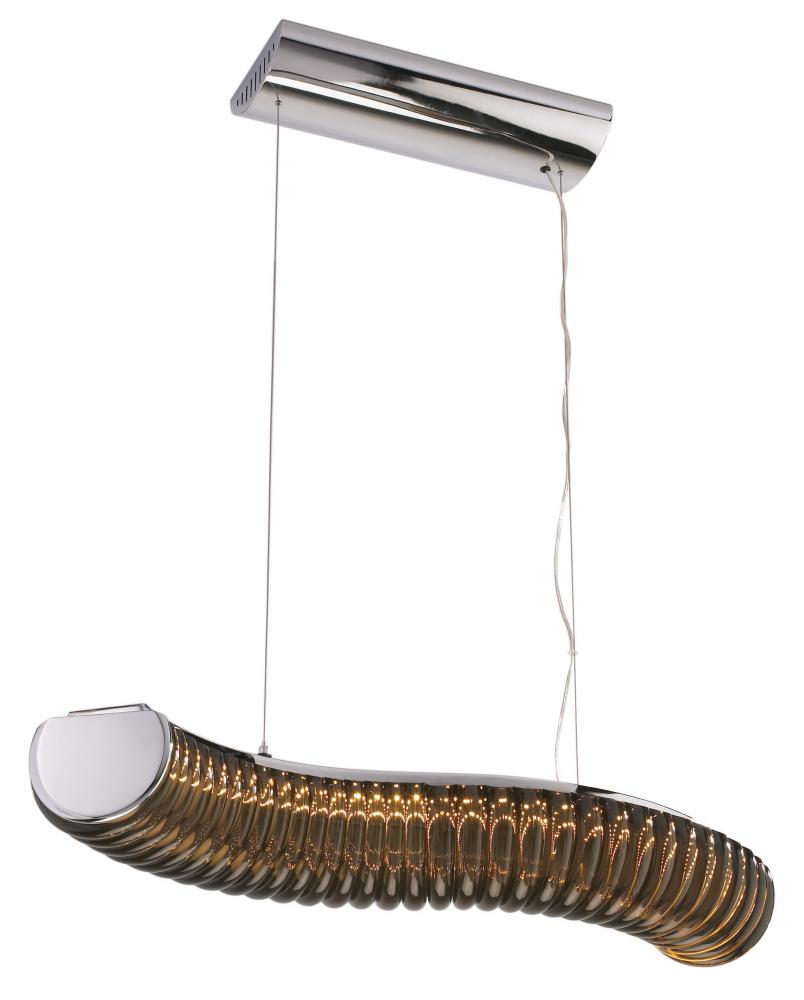 2 Seventy LED Curved Pendant Smoked Acrylic