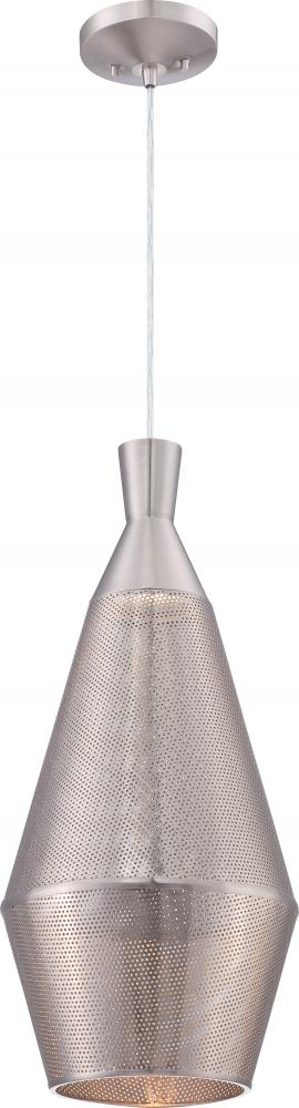 Marx - 1 Light Perforated Metal Shade Pendant with 14w LED PAR Lamp Included