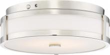 Nuvo 62/975 - LED 20W - Flush with White Acrylic Lens - Polished Nickel Finish- 120-277V - 120-277V