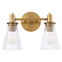 Quorum 5803-2-47 - LAWTON 2 LIGHT VANITY - BRUSHED BRASS
