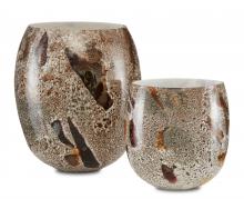 Currey 1200-0527 - Bora Brown Speckle Vase Set of 2
